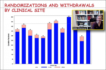 Susan Ellenberg (U Penn) walks through an example of doing a good job of presenting data to clinicians. Susan Ellenberg (U Penn) walks through an example of doing a good job of presenting data to clinicians.