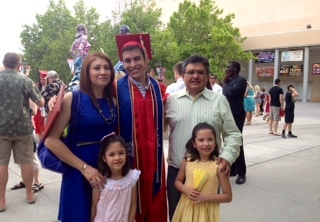 Gabriel Huerta with his family