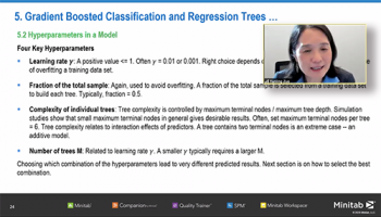 Gradient boosting as an alternative next step is described in detail by Yanling Zuo (Minitab LLC). Gradient boosting as an alternative next step is described in detail by Yanling Zuo (Minitab LLC).