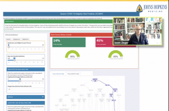 Scott Zeger (Johns Hopkins) walks through the use of a dynamic assessment tool that was developed to assess patient risk. Scott Zeger (Johns Hopkins) walks through the use of a dynamic assessment tool that was developed to assess patient risk.