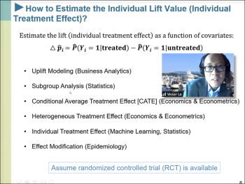 Victor Lo (Fidelity Investments) describes estimating individual lift value.