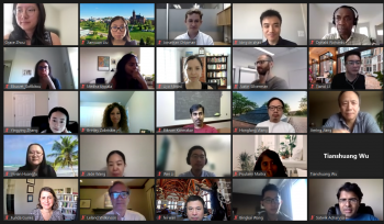 A screenshot of attendees and mentors attending the virtual workshop this year.