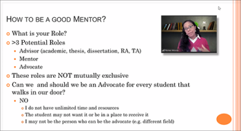 Dr. Renee Moore (Drexel) shares advice about what it takes to be a good mentor. Dr. Renee Moore (Drexel) shares advice about what it takes to be a good mentor.