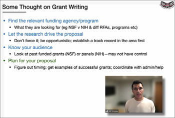 Ali Shojaie (University of Washington) reflects on the grant writing process.