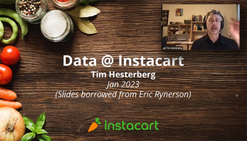 Tim Hesterberg (InstaCart) provides an insider's look into the role statisticians and data scientists play in this new company.