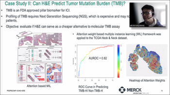 John Kang (Merck) reviews a case study designed to predict tumor mutation.