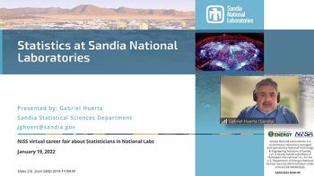 Gabriel Huerta, PhD, (Sandia Statistical Sciences Department) talks about research opportunities at Sandia Labs.