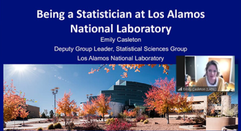 Emily Casleton, (Los Alamos National Laboratory) talks about projects involving statistics at Los Alamos. Emily Casleton, (Los Alamos National Laboratory) talks about projects involving statistics at Los Alamos.