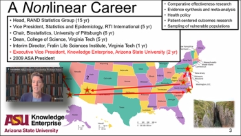 Sally Morton (ASU) describes her personal career path as part of her presentation. Sally Morton (ASU) describes her personal career path as part of her presentation.