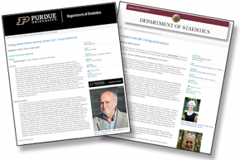 NISS Affiliate Departments of Statistics at Purdue University and Florida State University are hosting events with NISS co-sponsorship support.