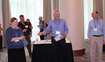 Catherine Calder, MBI Co-Director, James Rosenberger, NISS Director and David Banks, SAMSI Director