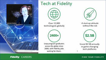 Melinda Thielbar (Fidelity Investments) reviews implementations related to technology at Fidelity.