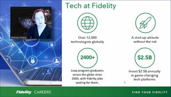 Melinda Thielbar (Fidelity Investments) reviews implementations related to technology at Fidelity. Melinda Thielbar (Fidelity Investments) reviews implementations related to technology at Fidelity.