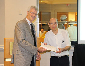 Certificate of Appreciation presented to Peter Imrey.