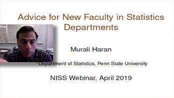 Advice for New Faculty in Statistics Departments, Murali Haran - Penn State University Advice for New Faculty in Statistics Departments, Murali Haran - Penn State University