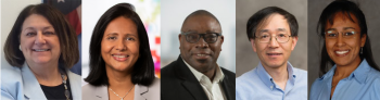 New Members of the NISS Board of Trustees: (left to right) Nancy Potok, Aarti Shah, Eric Tchetgen Tchetgen, Xuming He and Mahlet Tadesse. New Members of the NISS Board of Trustees: (left to right) Nancy Potok, Aarti Shah, Eric Tchetgen Tchetgen, Xuming He and Mahlet Tadesse.