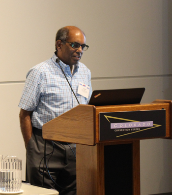 2018 Jerome Sacks Award winner G. Jogesh Babu addresses the audience. 2018 Jerome Sacks Award winner G. Jogesh Babu addresses the audience.
