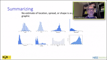 Lee Wilkinson(H20 and University of Chicago) reviews different approaches to summarizing data.