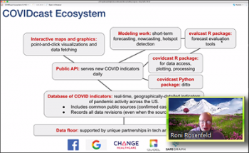 Roni Rosenfeld (Carnegie Mellon) reviews the components that make up the COVIDcast ecosystem.