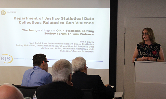 Erica L Smith, (Bureau of Justice Statistics, U.S. Department of Justice) - "Department of Justice Statistical Data Collections Related to Gun Violence”.