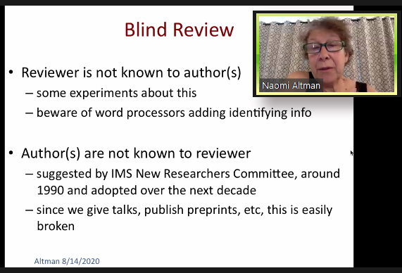 Naomi Altman starts off day two talking about the revision process.
